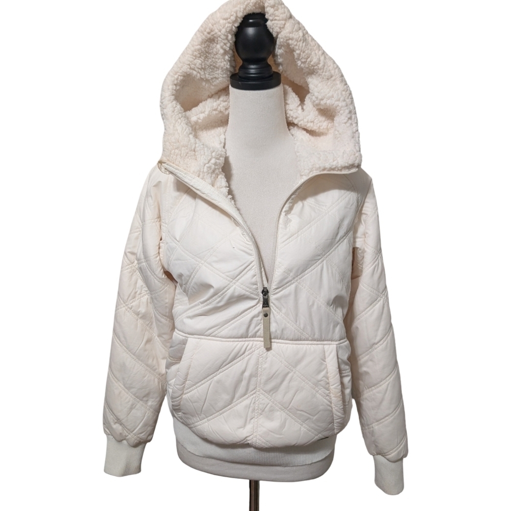 Prana Elsa Half-Zip Pullover Jacket Bone Size XS
